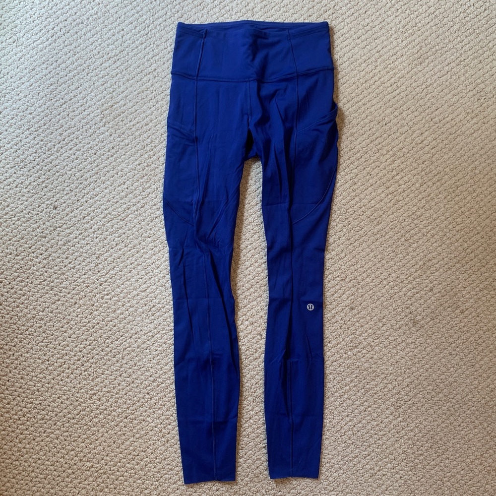 Lululemon Fast and Free Leggings 28" Larkspur EUC